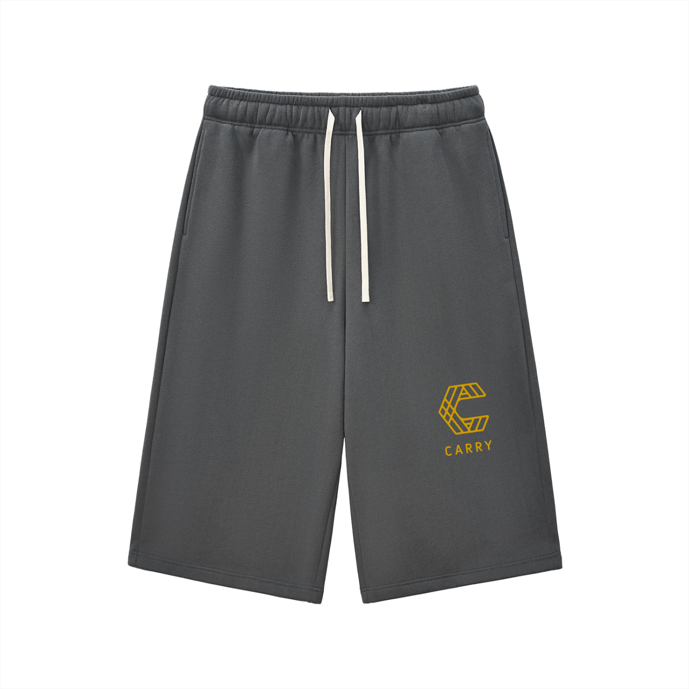Relaxed Drawstring 3/4 Sweatpants